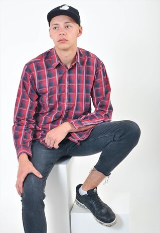 VINTAGE LONG SLEEVE CHECKED SHIRT