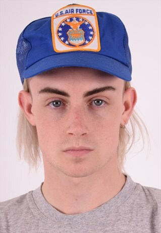 MENS VINTAGE U.S.AIR FORCE CAP ONE SIZE BLUE 90S