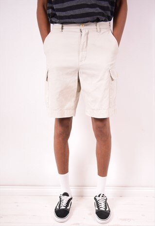 NAUTICA MENS VINTAGE CARGO SHORTS W30 GREY 90S