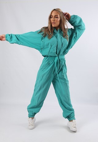RARE VINTAGE 1980'S ADIDAS TRACKSUIT UK 12 - 14 M / L (BU1C)