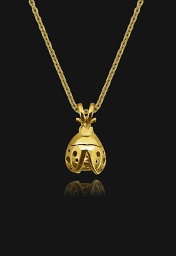 Dainty Ladybird Pendant Necklace 18k Quality Gold Plated