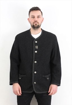 Wool UK 4O US Trachten Blazer Jacket Coat Cardigan Janker