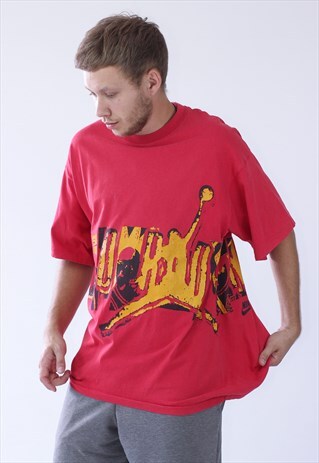 90S RARE MENS JORDAN BY NIKE BIG LOGO JUMPMAN T-SHIRT