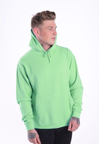 ESSENTIAL BLANK PULLOVER HOODY - MOSS PEA GREEN