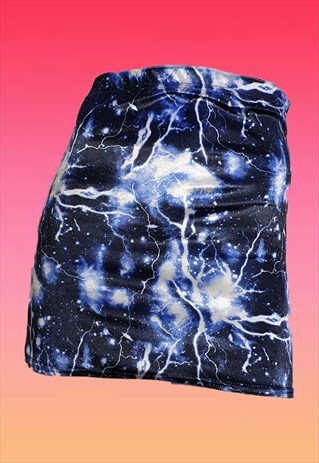 Y2K VELVET LIGHTNING PRINT MINI