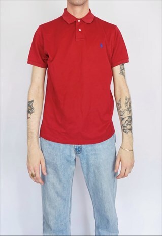 VINTAGE POLO RALPH LAUREN SHIRT / TOP 00S Y2K RED