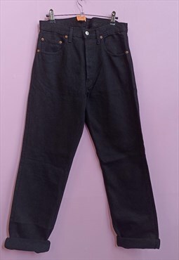 Vintage 1990s Levi's 501 black denim trousers