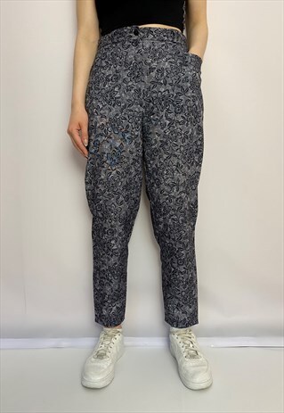 VINTAGE 90S GREY FLOWER PANTS