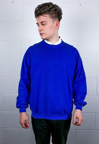 VINTAGE ST MICHAEL BLUE SWEATSHIRT
