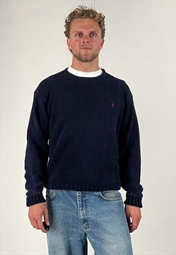 Vintage Ralph Lauren Jumper Men's Navy Blue