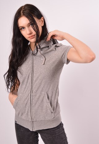 VINTAGE NIKE SLEEVELES HOODIE SWEATER GREY