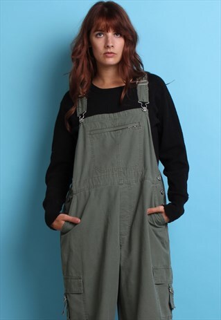 KHAKI GREEN VINTAGE DUGAREES
