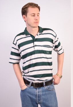 Vintage Paul & Shark Polo Shirt Stripes Green