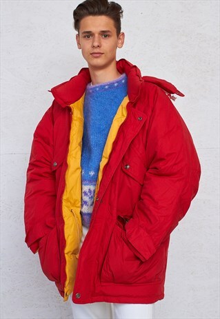 VINTAGE RED MILLER WINTER PUFFER JACKET