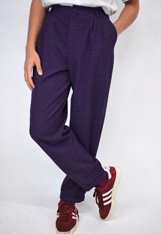VINTAGE 90S PURPLE TAPERED TROUSERS