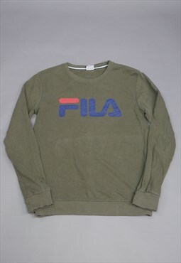 Vintage Fila Sweatshirt in Green with Logo
