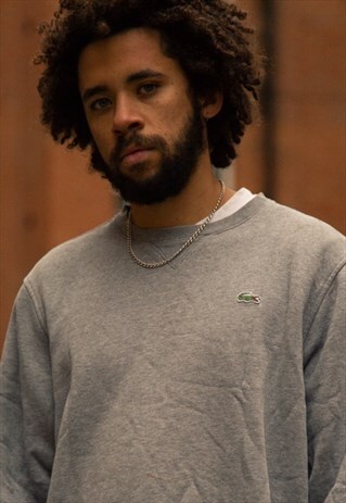 VINTAGE LACOSTE SWEATSHIRT IN AN ALL GREY