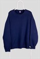 Vintage Russell Athletic Navy Blue Sweatshirt XL