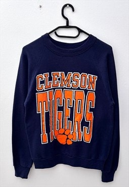 Vintage Clemson tigers blue sweatshirt small university 