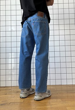 Vintage LEVIS 501 Jeans Cropped Pants 90s Blue 