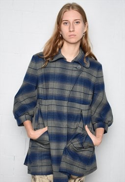 Vintage Y2K 00s CALVIN CLEIN JEANS checked fall coat 