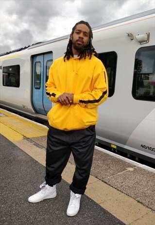 YELLOW KILL BILL COTTON RINGSPUN OVERSIZED HOODIE