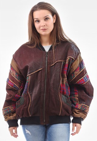 VINTAGE LEATHER BOMBER JACKET