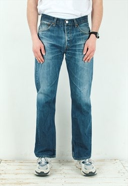 501 W32 L32 Regular Straight Jeans Denim Trousers Pants