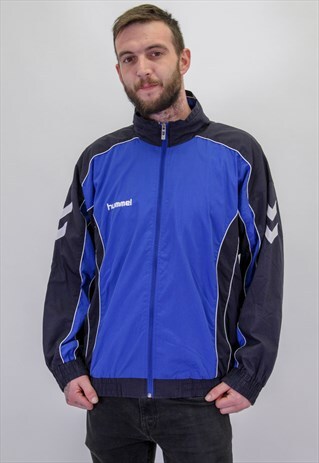 VINTAGE HUMMEL JACKET IN BLUE XL