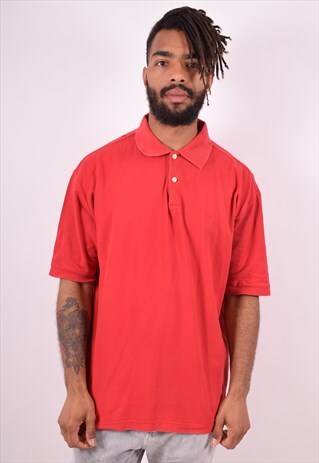DIADORA MENS VINTAGE POLO SHIRT XL RED 90S