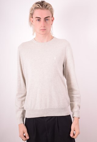 POLO RALPH LAUREN MENS VINTAGE JUMPER SWEATER MEDIUM 90S
