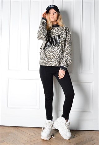 RARE GAULTIER JUNIOR VINTAGE 90S LEOPARD PRINT CROPPED TOP