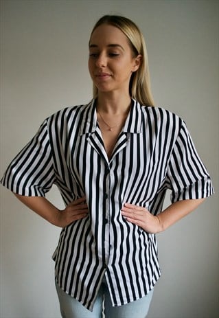 VINTAGE 90'S STRIPED BLOUSE