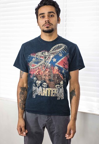 VINTAGE PANTERA BAND T-SHIRT LOGO 90S M 6.5