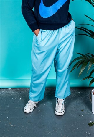 VINTAGE 1990S HIGH-WAISTED TROUSER IN BLUE