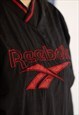 VINTAGE REEBOK Y2K SWEATSHIRT WINDBREAKER IN BLACK S