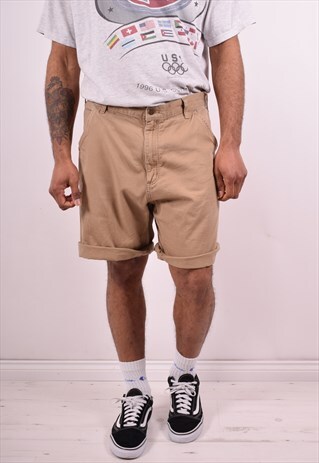 CARHARTT MENS VINTAGE SHORTS W34 BEIGE 90S