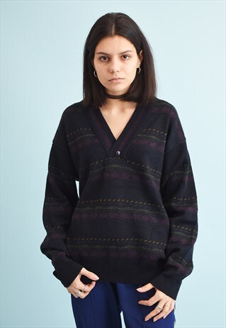90'S RETRO SLOUCHY OVERSIZED DADS KNIT JUMPER