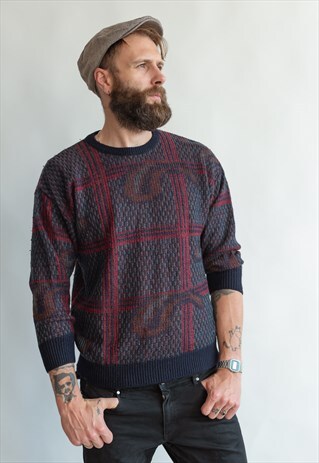 VINTAGE 80S GRANDADS JUMPER IN ROUND NECK