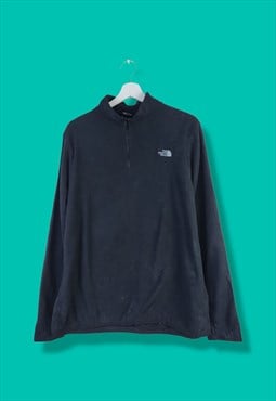 Vintage The North Face Fleece Quarter Zip in Black XL