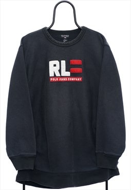 Vintage Polo Ralph Lauren Black Sweatshirt Mens