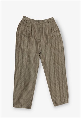 VINTAGE 80S MICHELE WOOL TROUSERS BROWN W30 L28 BV17870