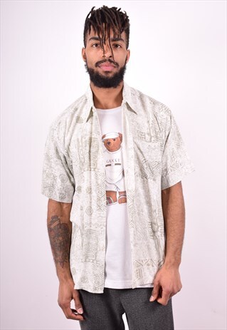 MENS VINTAGE SHIRT LARGE MULTI 90'S