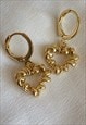 AMORE DAINTY SWIRL HEART HUGGIE HOOPS