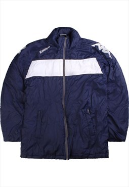 Vintage 90's Kappa Windbreaker Jacket Full Zip Up Navy