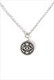 EYE COIN CHAIN NECKLACE FOR MEN SILVER CIRCLE PENDANT GIFT