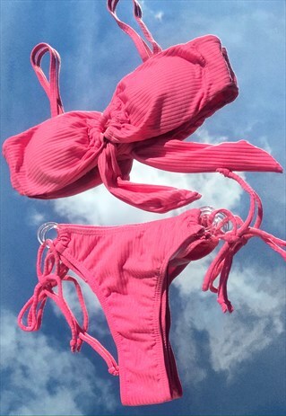 PINK HOOP DETAIL BIKINI