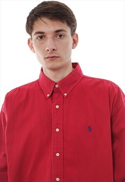 Vintage POLO RALPH LAUREN Shirt 90s Red