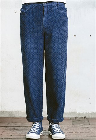 VINTAGE CORDUROY PATTERNED TROUSERS