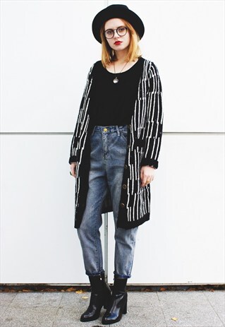 STRIPED LONGLINE CARDIGAN